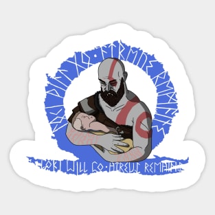 God of war Kratos and Atreus Sticker